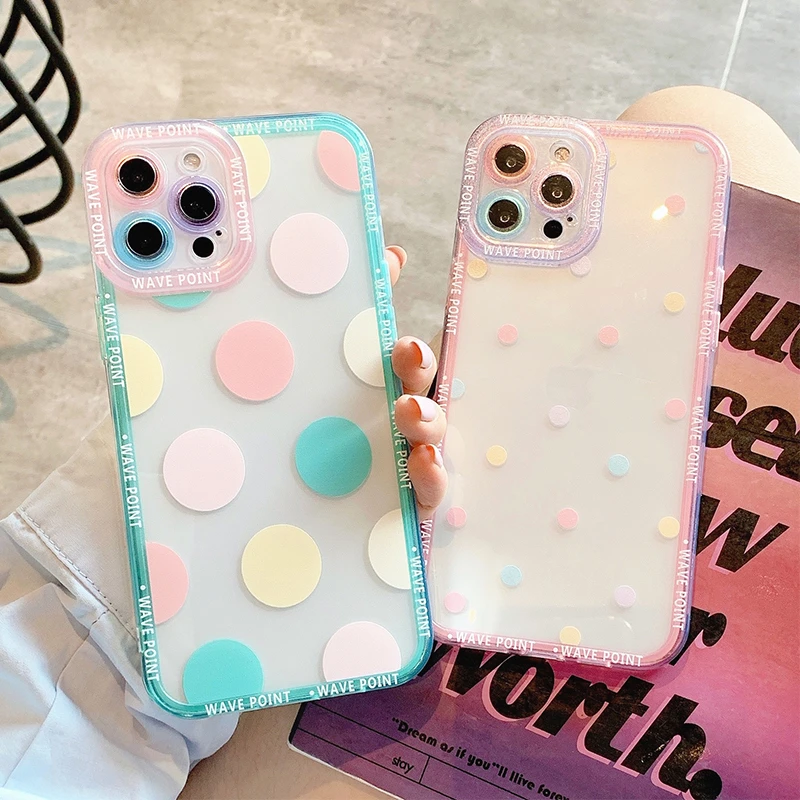 For iPhone 13 Pro Max Cute Colorful Beads Phone Case For iPhone 13 12 11 Pro Max XS Max XR X 7 8 Plus Coque Soft TPU Back Cover