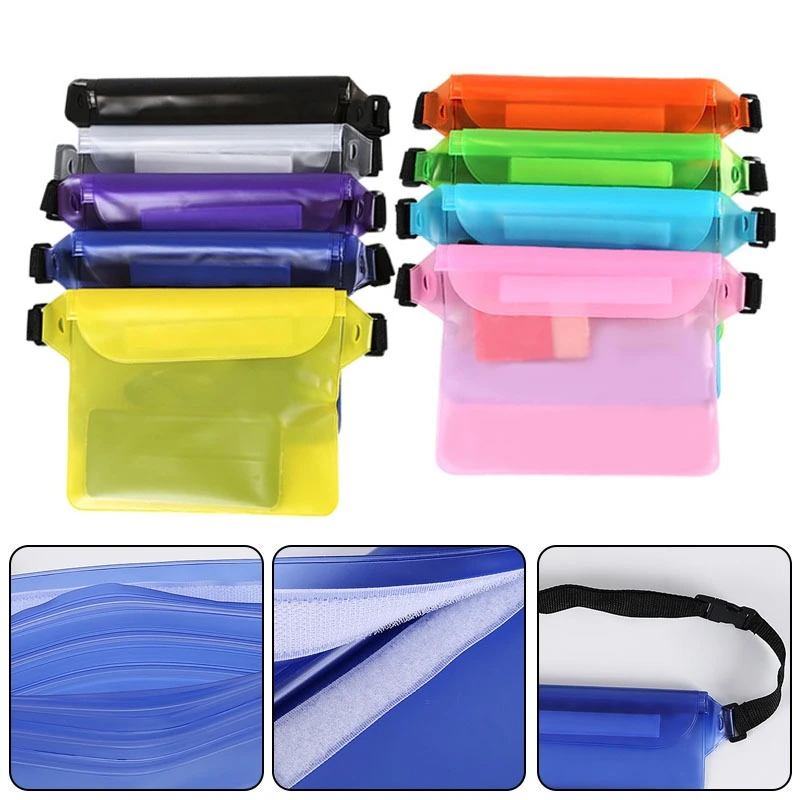 Waterproof Swimming Bag Ski Drift Diving Shoulder Waist Pack Bag Underwater Mobile Phone Bags Case Cover For Beach Boat Sports