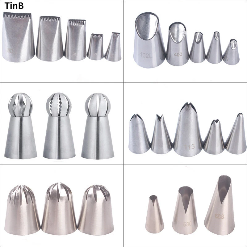 Russian Pastry Nozzles For Cream Icing Piping Nozzles Cake Decoration Tips Cake Nozzle Tips Confectionery Baking Tools For Cakes