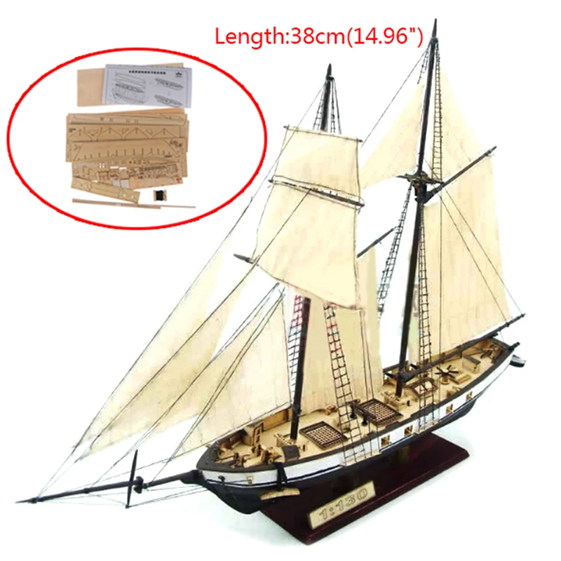 Hot 1:130/100/70/30 Sailing DIY Ship Assembly model Classic Wooden Self-assembly sailboat model gluing model building kits