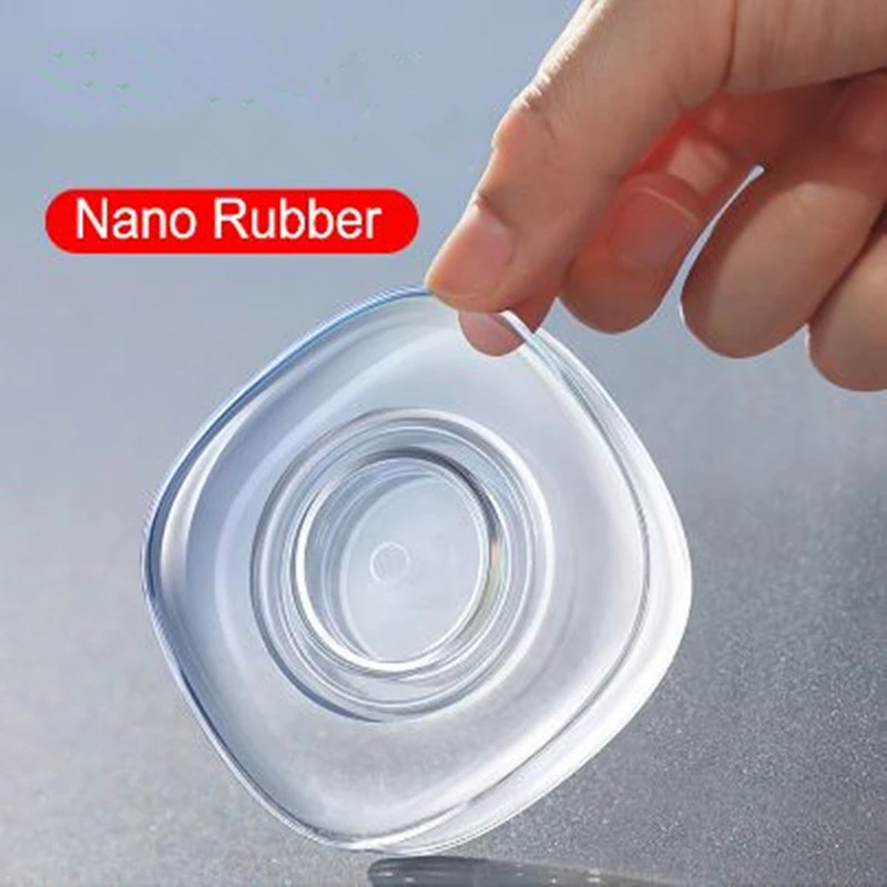 Nano Rubber Multi-Function Phone Holder For Wall Suction Car Phone Stand Cable Winder Strong Adsorption Gel Pad Desk Sticker