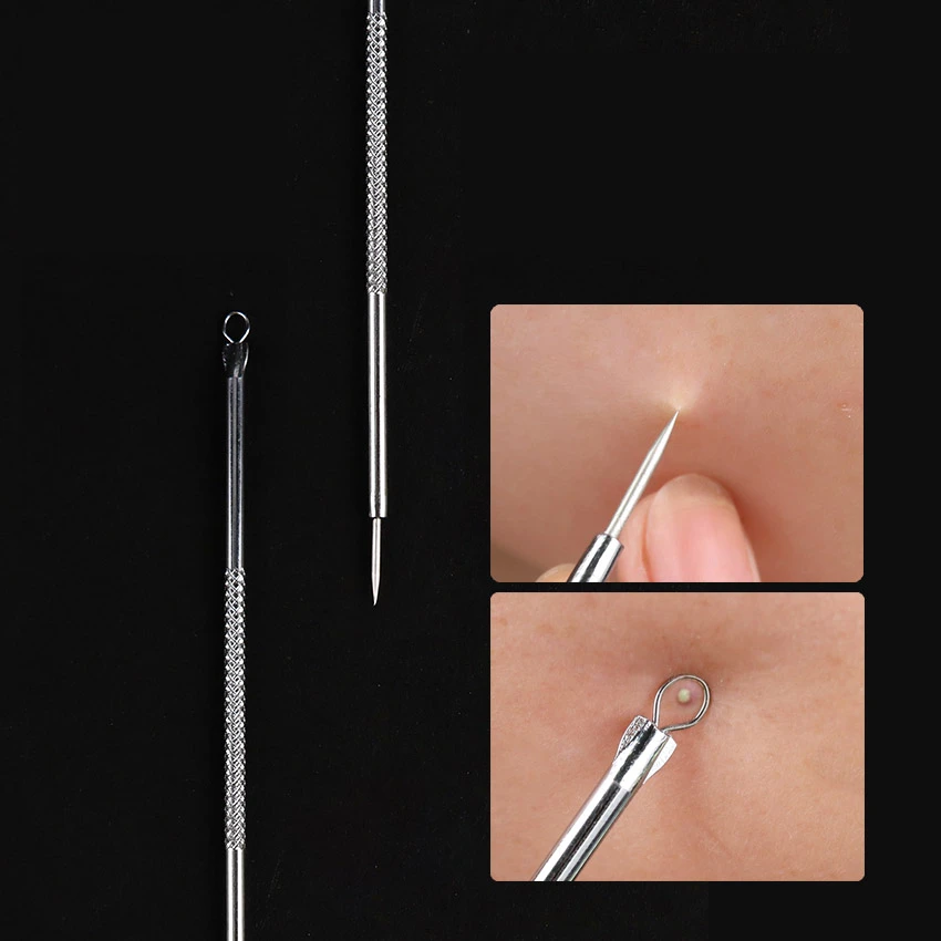 1PC Silver Blackhead Acne Needle Blemish Extractor Remover Stainless Needles Remove Tools Blackhead Remover