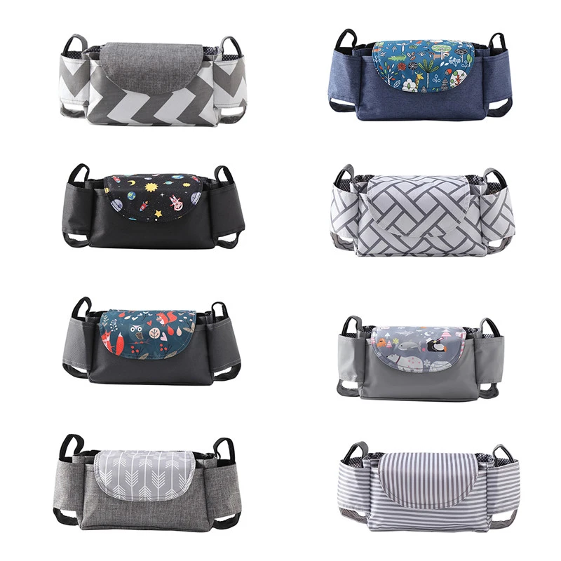 Universal Buggy Baby Pram Organizer Bottle Holder Multipurpose Baby Stroller Accessory Stroller Caddy Storage Bag Mummy Bag