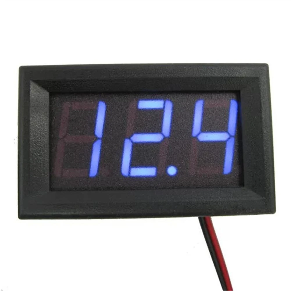 Mini Voltmeter Tester Digital Voltage LED Display Gauge Meter Voltage Test Battery DC 2.4V-30V 2 Wires for Motorcycle Car New