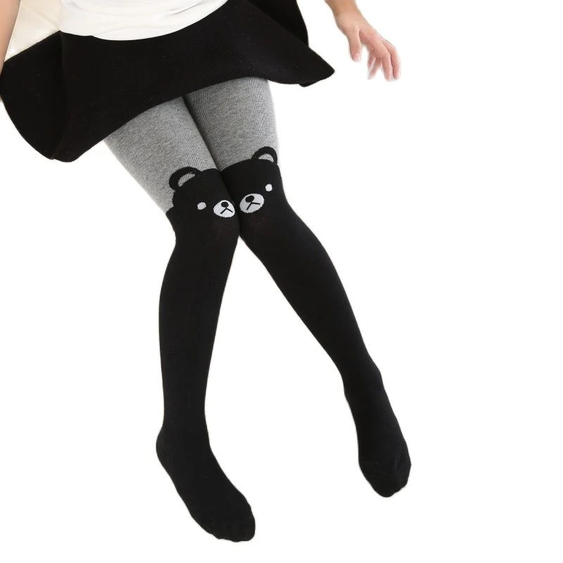 New Children's Cartoon Tights For Lovely Girls Patchwork Embroidery Designs Stockings Spring Pantyhose Baby Kawaii Tights