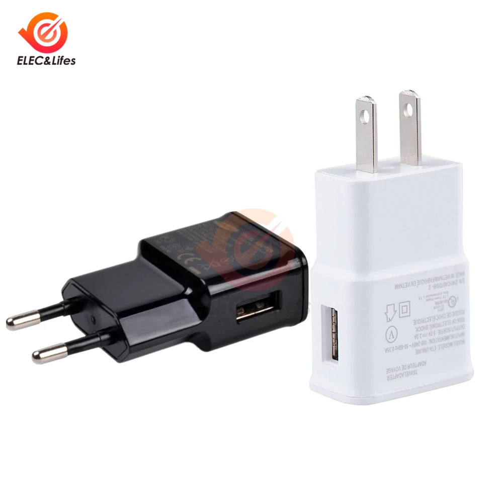 Universal AC Power Wall Charger 5V 2A Mobile Phone USB Fast Charger Adapter EU US Plug For iPhone Samsung Xiaomi Huawei iPad