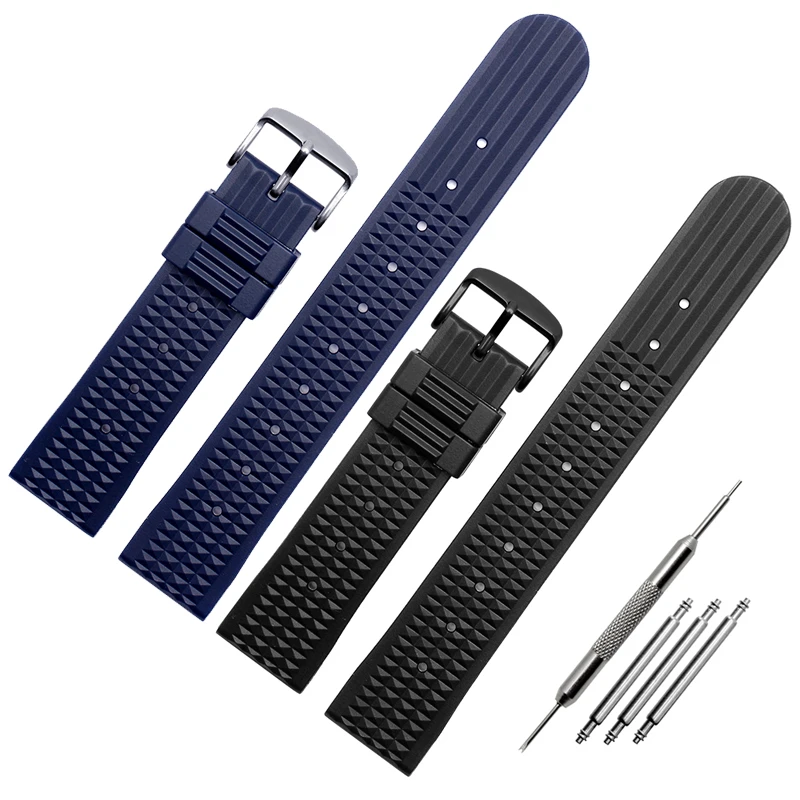 20mm 22mm High Quality Silicone Watchband Strap Sport Diving Rubber Men Women Wrist Band Bracelet Accessories for Seiko Watch