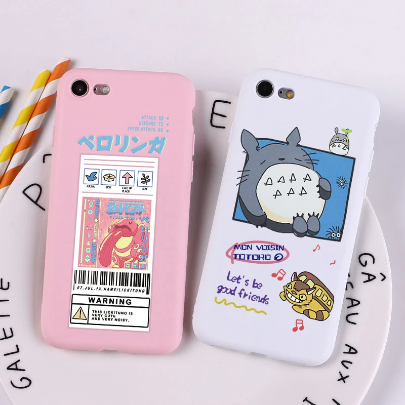 Cute Totoro Spirited Away Anime Case For Samsung Galaxy A51 A50 A52 A31 A32 A71 A70 A21S A10 A12 S10 S20 S21 FE Lite Plus Fundas