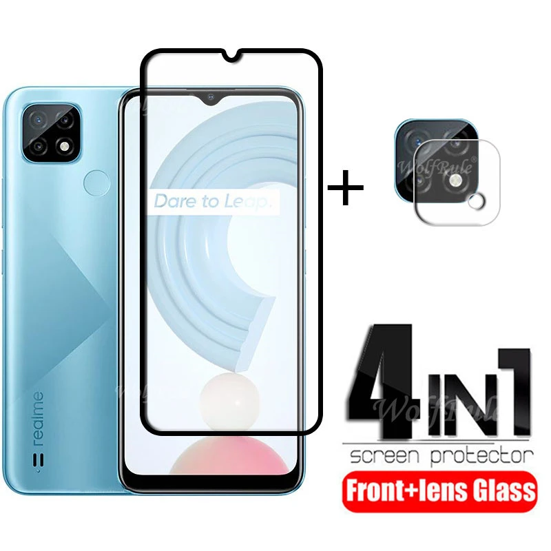 Full Cover Glass For Realme C21 Glass For OPPO Realme C21 Tempered Glass Phone Film Screen Protector For Realme C21 Lens Glass