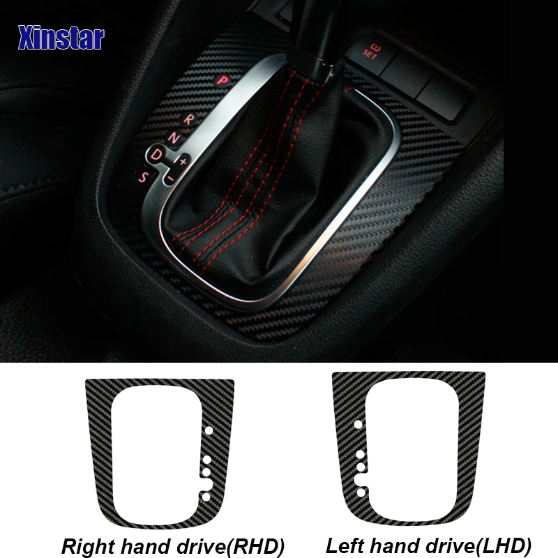 Carbon Fiber Car Gear Shift Sticker For Volkswagen Golf5 Golf6 GolfR Golf GTI MK5 MK6 SCIROCCO