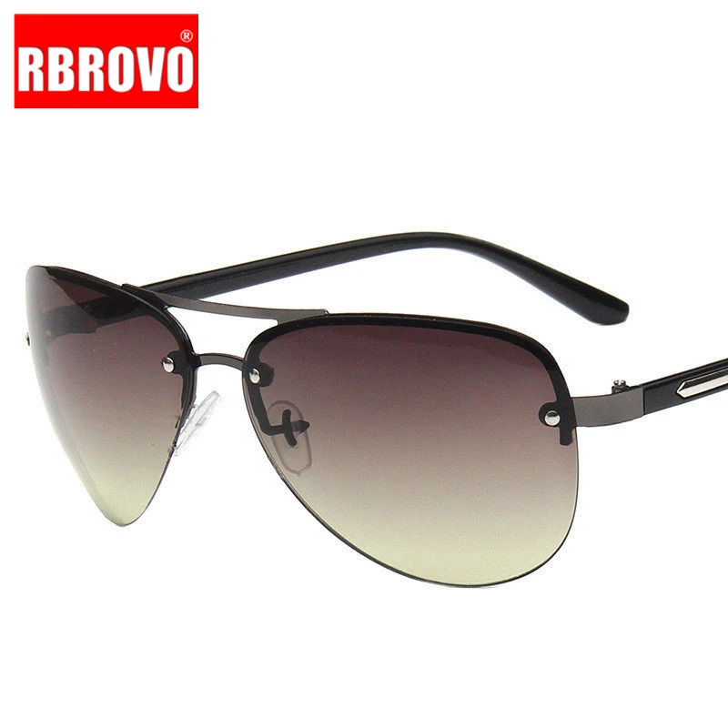 RBROVO 2021 Summer Pilot Men Sunglasses Women Outdoor Vintage Big Frame Lunette De Soleil Femme UV400 Driving Travel Glasses