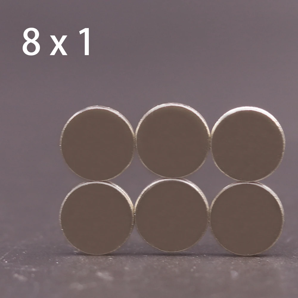 10/50/100/200/500 Pcs 8x1 Neodymium Magnet 8mm x 1mm N35 NdFeB Round Super Powerful Strong Permanent Magnetic imanes Disc 8x1