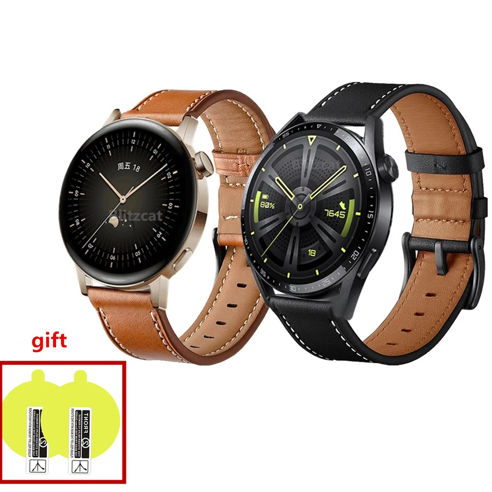 Leather Strap For huawei watch GT 2 46mm  42mm / Huawei Honor Magic 2 Watch Bracelet Band Correa Sport Wristband