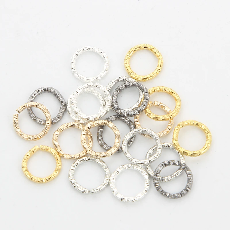 50-100pcs 8-20 mm Plated Golden Silver Jump Rings Round Twisted Split Rings Connectors For Jewelry Making DIY Handmade Supplies