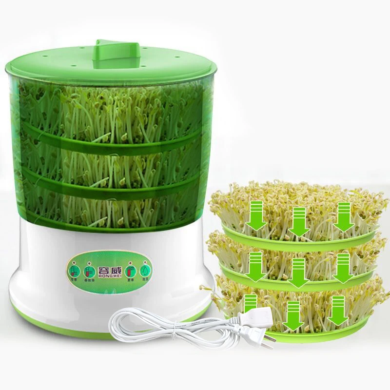 220V 50Hz Intelligence Bean Sprouts Machine Big Capacity Home Use Thermostat Green Seeds Growing Bean sprouts Automatic