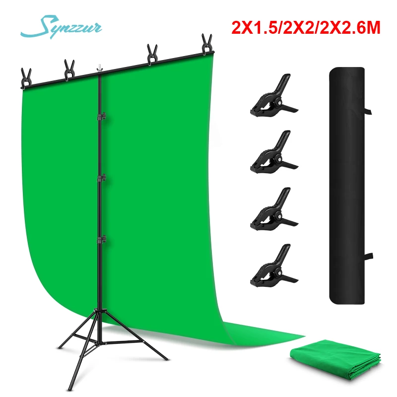 Chromakey Green Screen With T-shape Background Support Green Screen Backdrop With Stand Kit For Photo Studio Photography,Gaming
