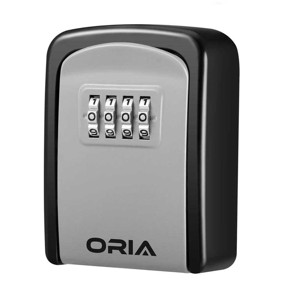 ORIA 4 Digit Combination Durable Key Storage Box Wall Mounted Safety Key Box Large Storage Capacity Safety Lock Box