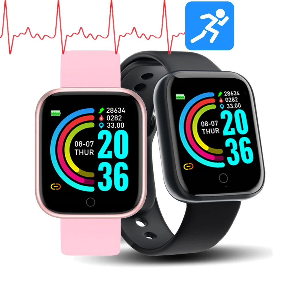 D20 Pro Smart Watches Fitness Tracker Blood Pressure Y68 Smartwatches Waterproof Heart Rate Monitor Wireless Smart Wristwatch