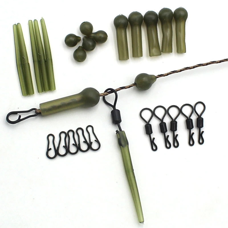 5 Set Carp Fishing Accessories Kit Helicopter Carp Rigs Anti Tangle Sleeves Chod Beads Rubber Buffer Carp Feeder Fishing Tackle