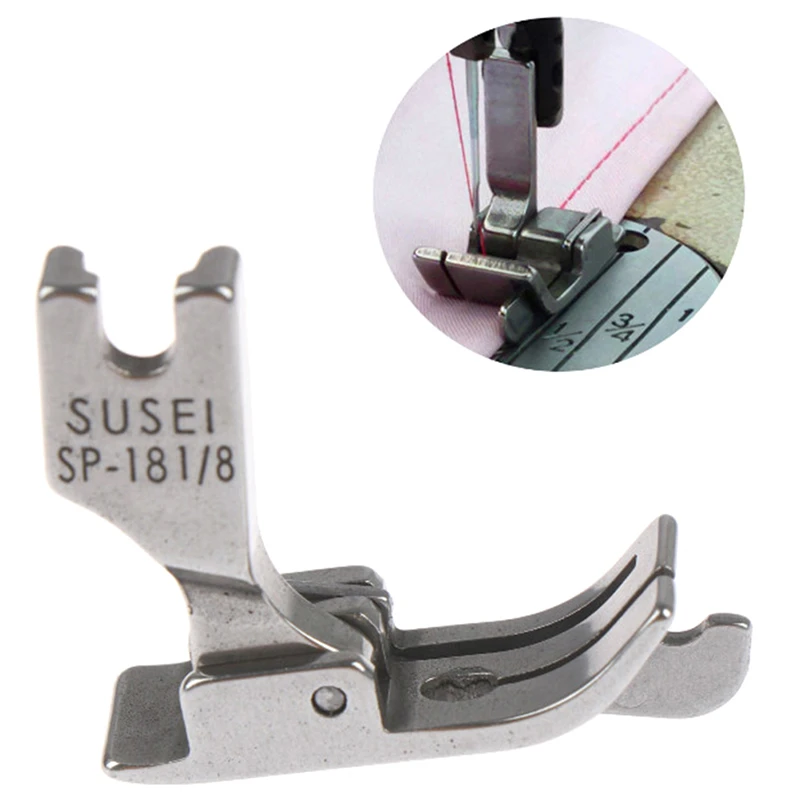 1PC 1/4 1/8 3/8 1/16 3/16 5/16 1/32 Metal Presser Foot SP-18 Industrial Sewing Machine Flat Car Moving Edge Single Needle Flat