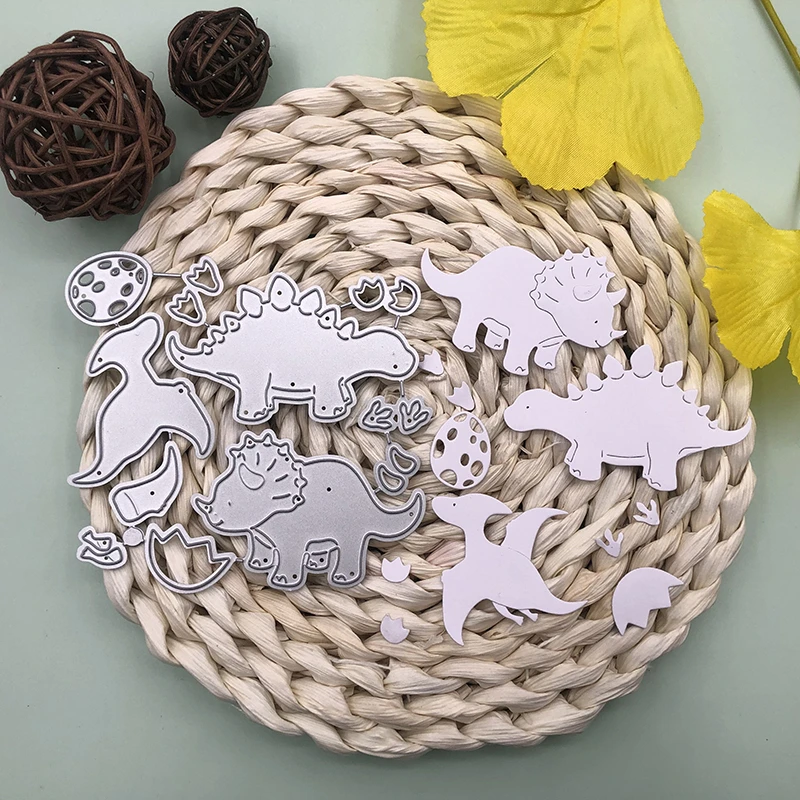 Bunnymoon Dinosaur Paradise 3D Gift Stitched DIY Scrapbooking Stamps Craft Embossing Die Cut Making Stencil Template