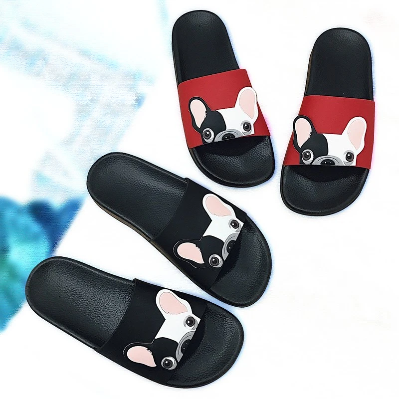 Summer Women Slippers Cartoon Dog Beach Slides Platform Sandals Bathroom Shoes Sandalias Slip On Flip Flops Zapatillas Mujer