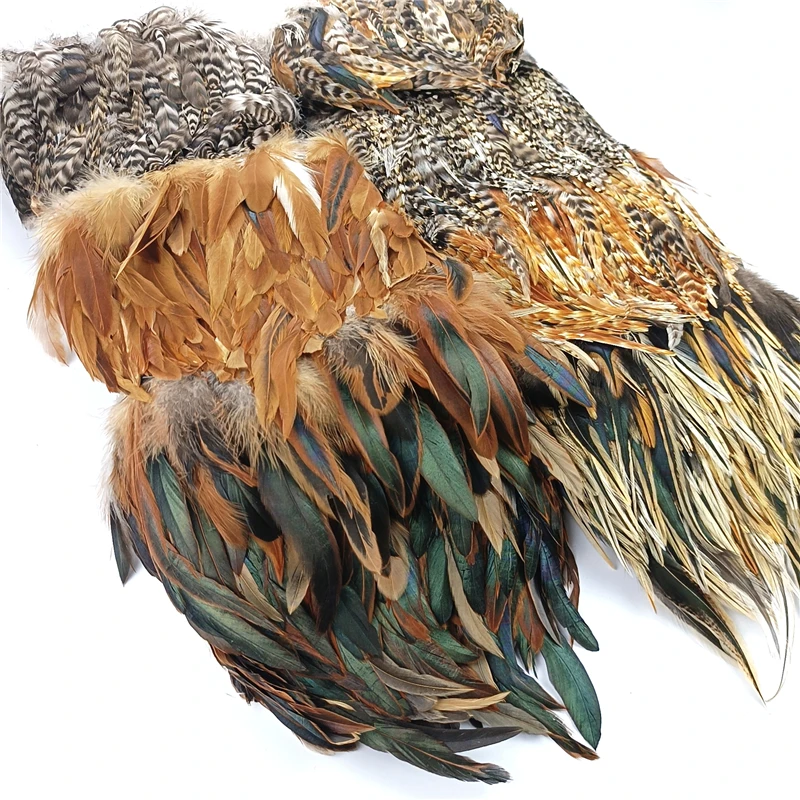1meter/Lot Natural Pheasant Feather Trims Fringe Rooster Feathers Peacock Pluma Ribbons for Crafts  DIY Decor for Clothes Sewing