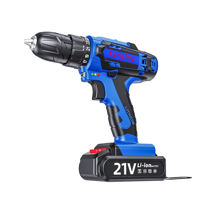 Tansley 12V 16V 21V Cordless Drill Electric Screwdriver Mini Wireless Power Driver DC Lithium-Ion Battery 3/8-Inch