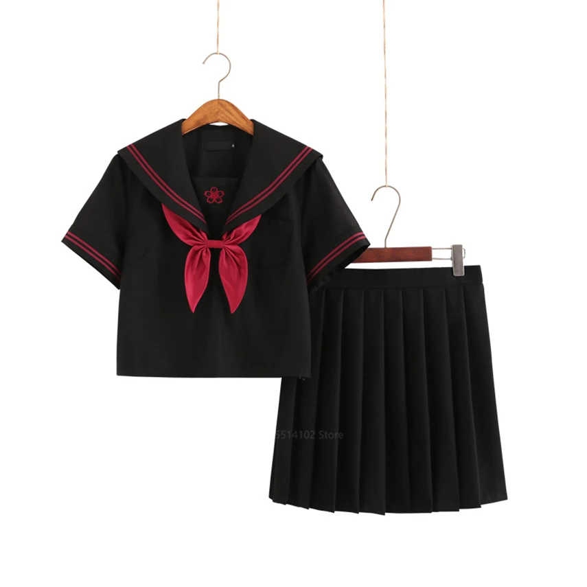 Sailor Dress Suit Girls Japanese Korea Style Jk School Uniform Short&Long Sleeve Hell Pleated Skirt Academy Anime Kawaii Cosplay