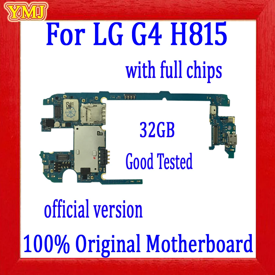 Free Shipping,100% Original for LG G4 H815 H810 H811 H812 H818 VS986 Motherboard with Full Chips,32GB Logic board Full Unlocked