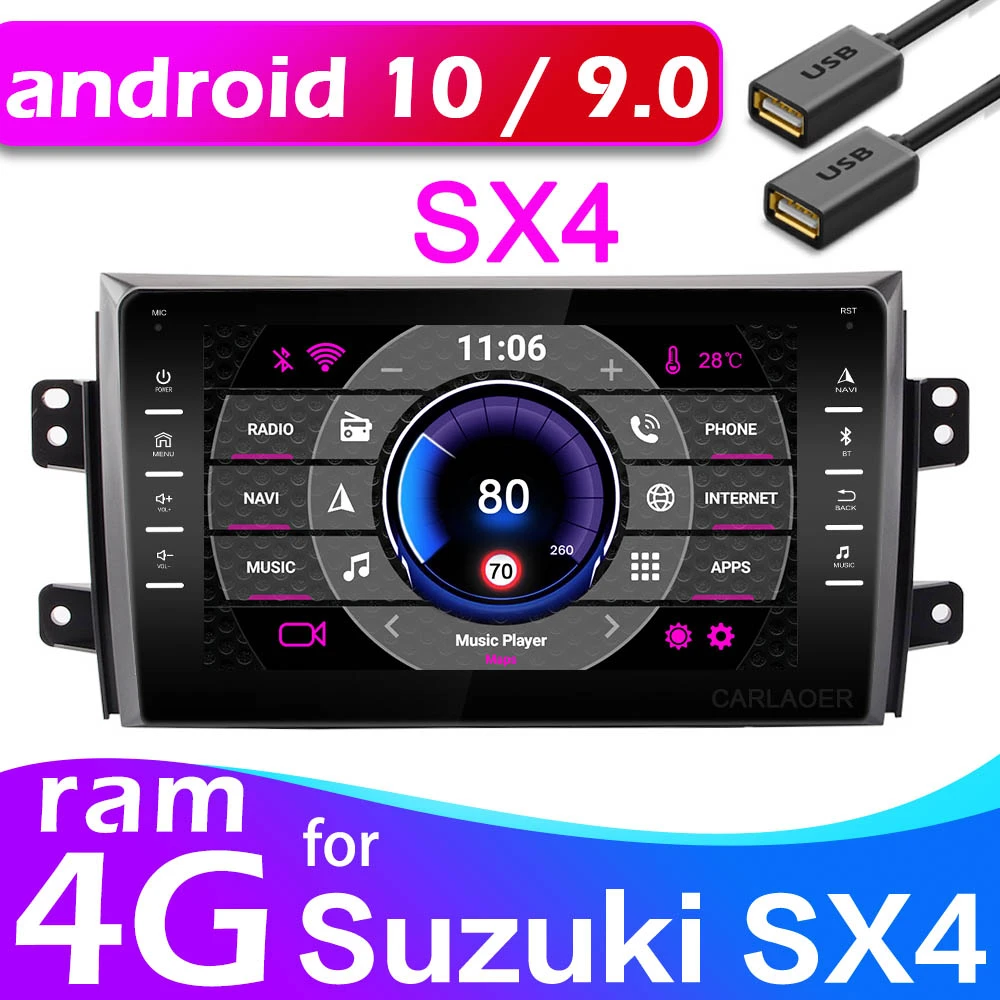 2 din Android gps For Suzuki SX4 2006 2007 2008 2009 2010 2011 2012 2017 2Din Car Radio Tape Recorder Stereo WIFI Car dvd Player