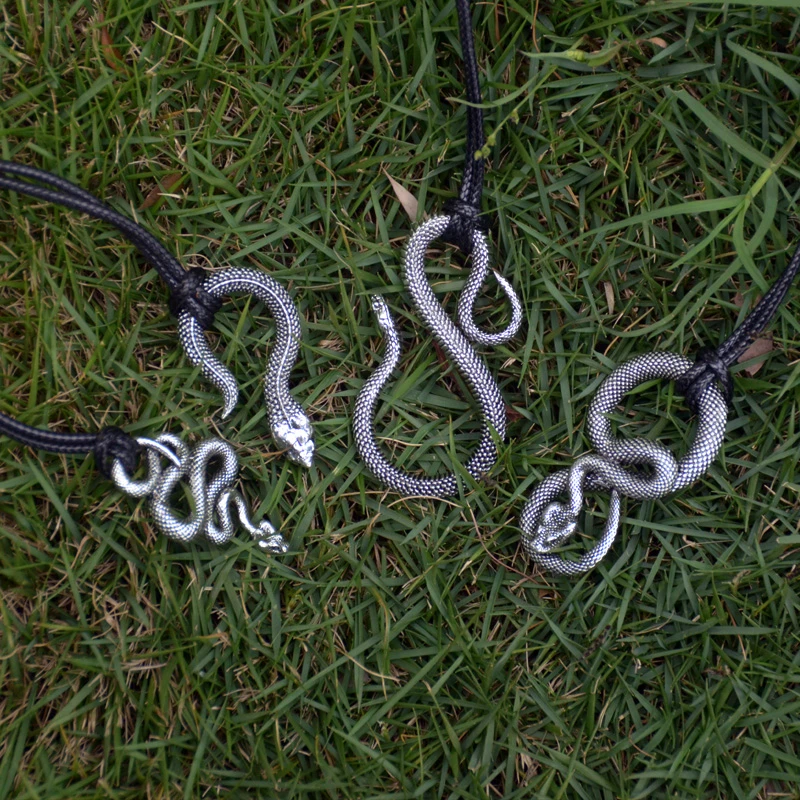 4type Witch Snake Necklace Serpent Pendant Amulet Magic Gothic Pagan Jewelry For Women