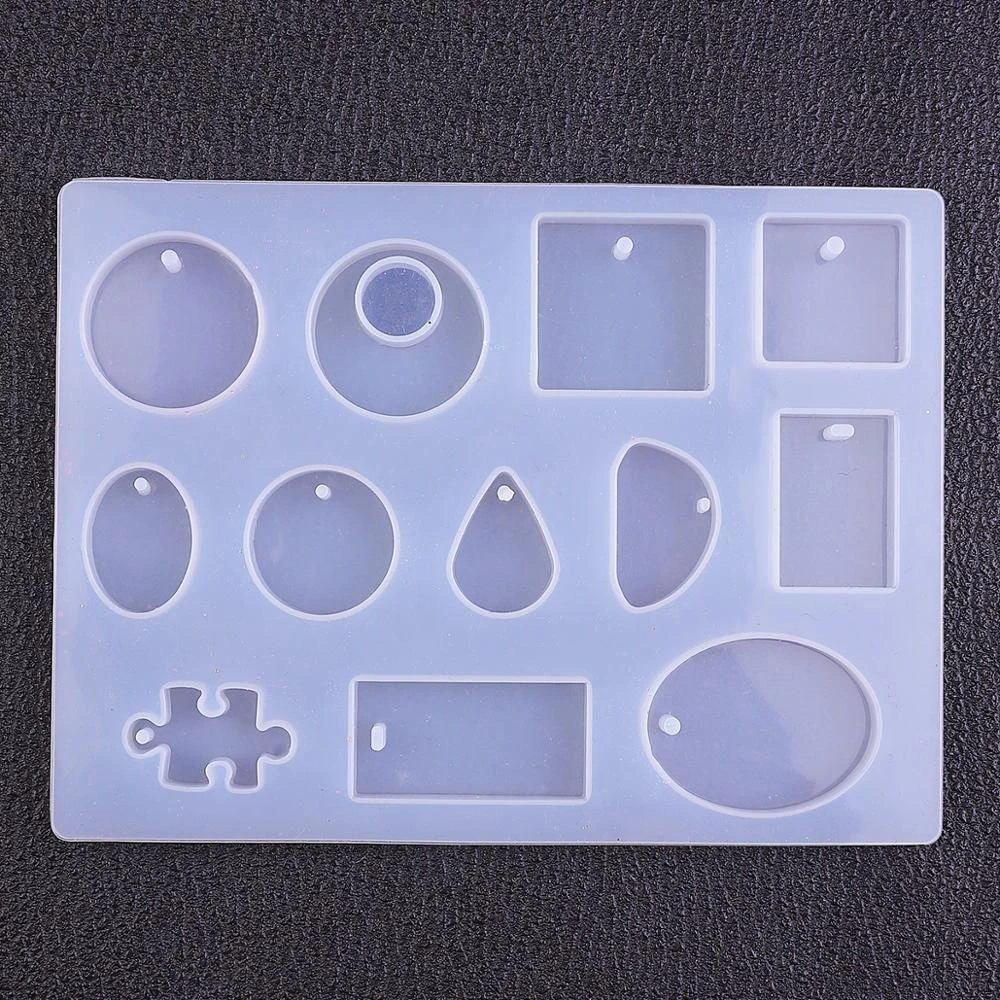 Silicone Casting Mold DIY Pendants Liquid Resin Molds For Clay UV Epoxy Resin Necklace Earrings Jewelry Making Handmade Tools