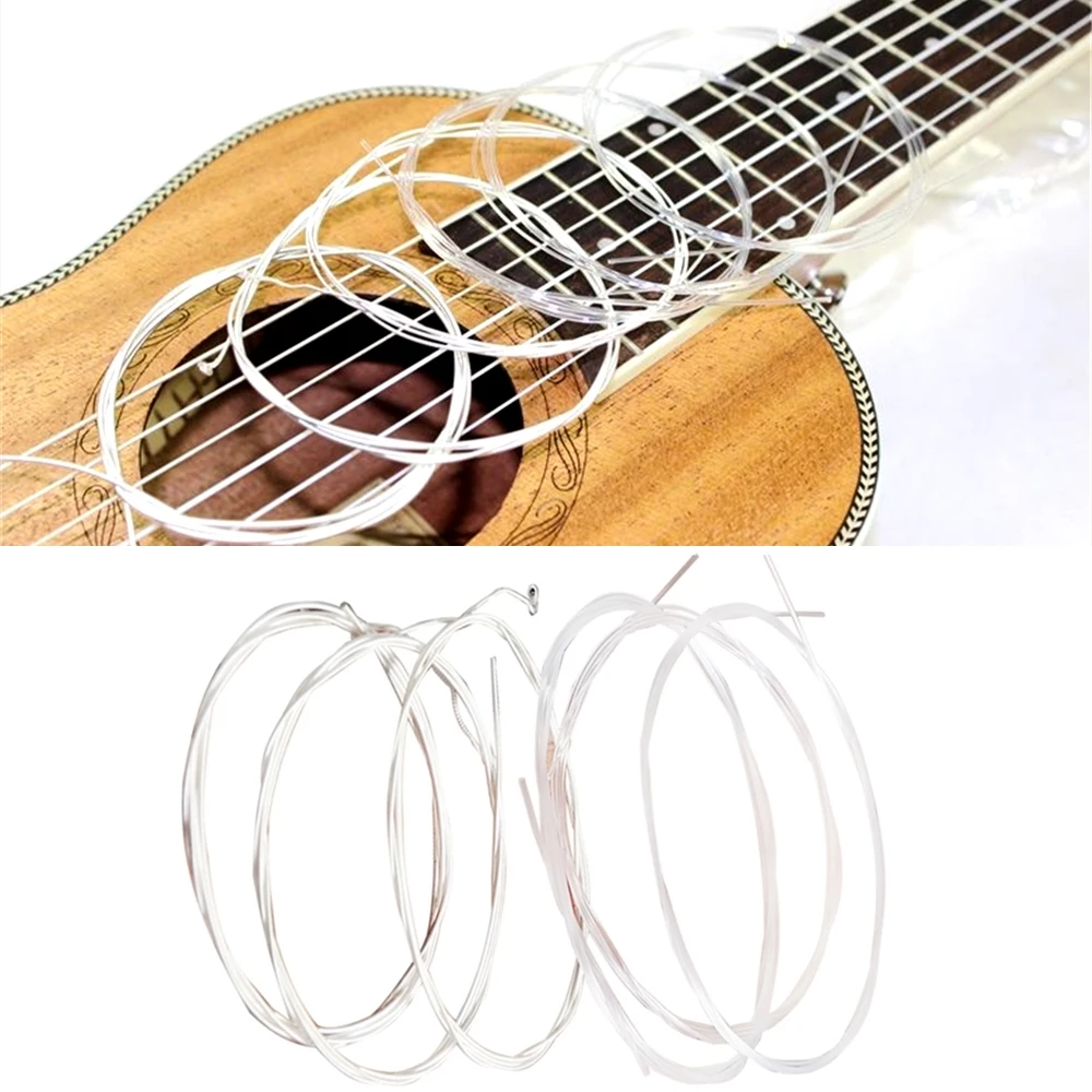 6pcs Guitar Strings Nylon Silver Strings Set for Classical Classic Guitar 1M 1-6 E B G D A E # Hot Selling Guitar Accessories