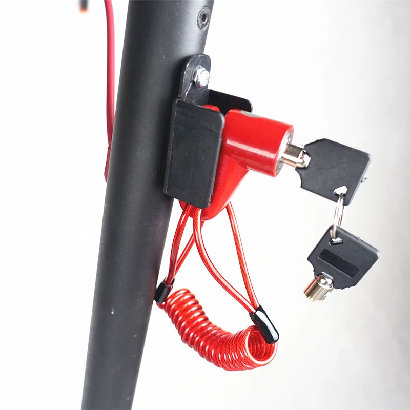 Scoorters Disc Brakes Lock Anti-Theft Steel Wire Electric Scooter Skateboard Wheels Lock Disc Brake Kickscooter For Xiaomi M365