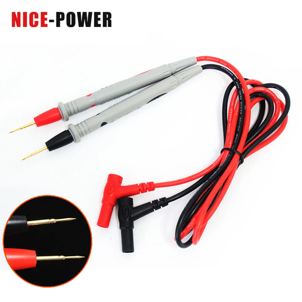 1000V 20A Silicone wire Universal Probe Test Leads Pin for Digital Multimeter Needle Tip Multi Meter Tester Probe