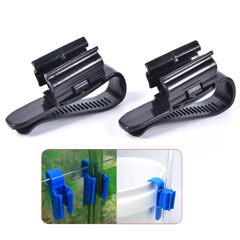 2Pcs 8-16mm Pipe Filtration Holder Water Tube Fixed Clip Fish Tank Hose Clamp Black Aquarium Water Pipe Hose Mount Bracket