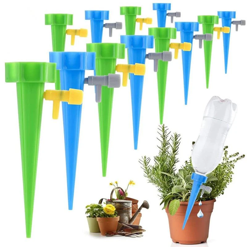 1/6/12PCS Auto Drip Irrigation Watering System Dripper Spike Kits Garden Household Plant Flower Automatic Waterer Tools