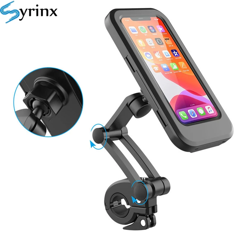 Adjustable Waterproof Bicycle Phone Holder Universal Bike Motorcycle Handlebar Magnet Case Cell Phone Support Mount Bracket Bag