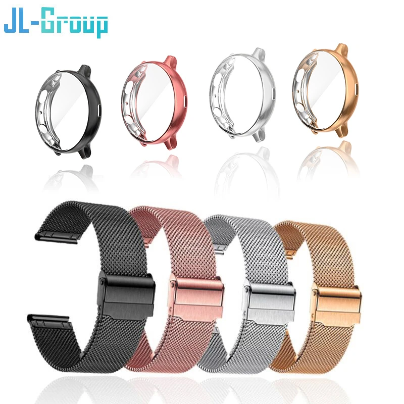 Strap For Samsung Galaxy Watch 4 Active 2 40mm 44mm Band With Protector TPU Case Screen Watch 3 41mm 45mm Bracelet Accessories