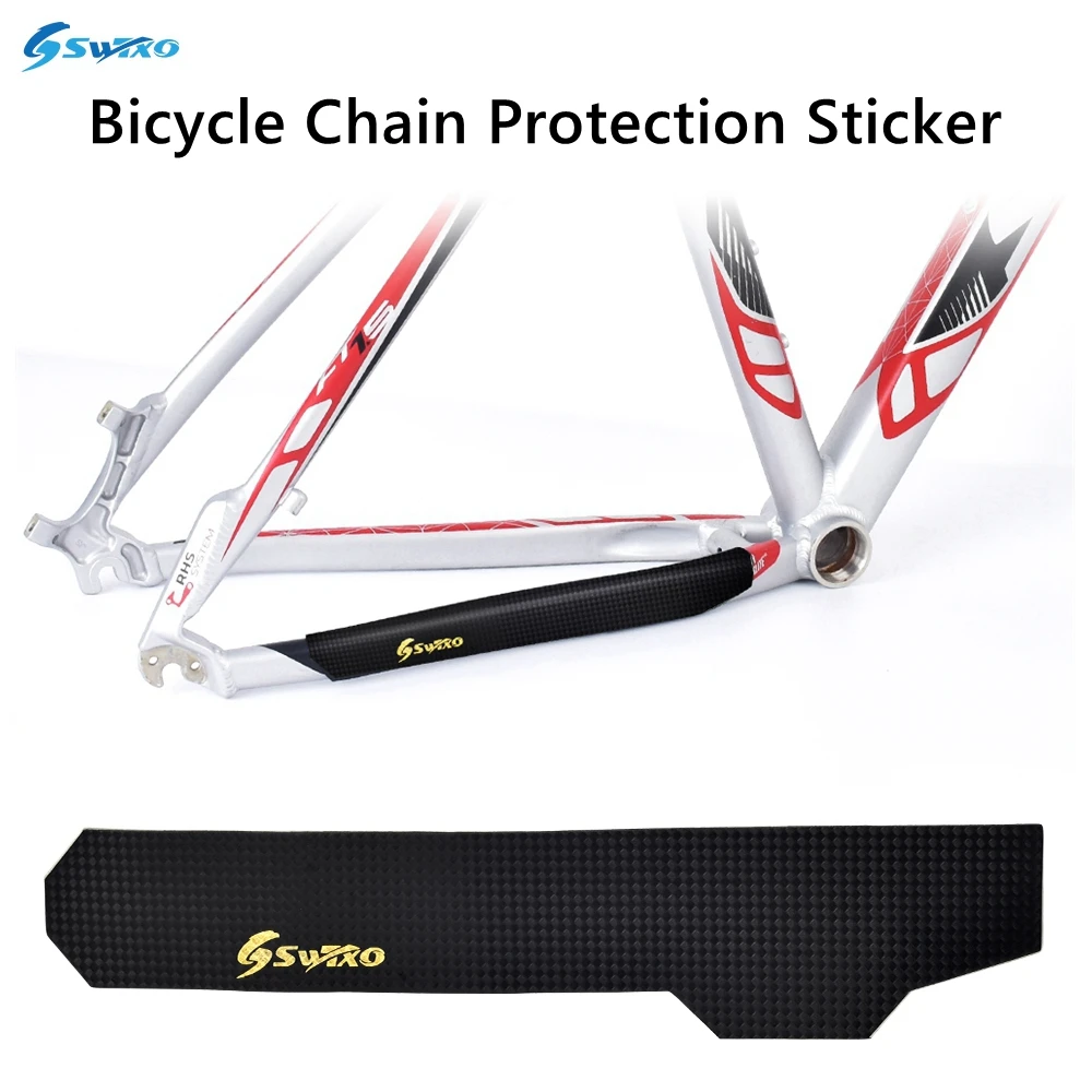 SWTXO MTB Road Bike Guard Chain Sticker Bicycle Frame Sticker Scratch-Resistant Chain Sticker Bicycle Paster Guard Cover