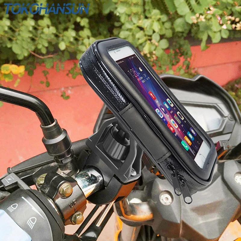 Motorcycle Phone Holder Support Telephone Mobile Stand For Moto Support For iPhone Cellphone Bicycle Holder Waterproof Bag