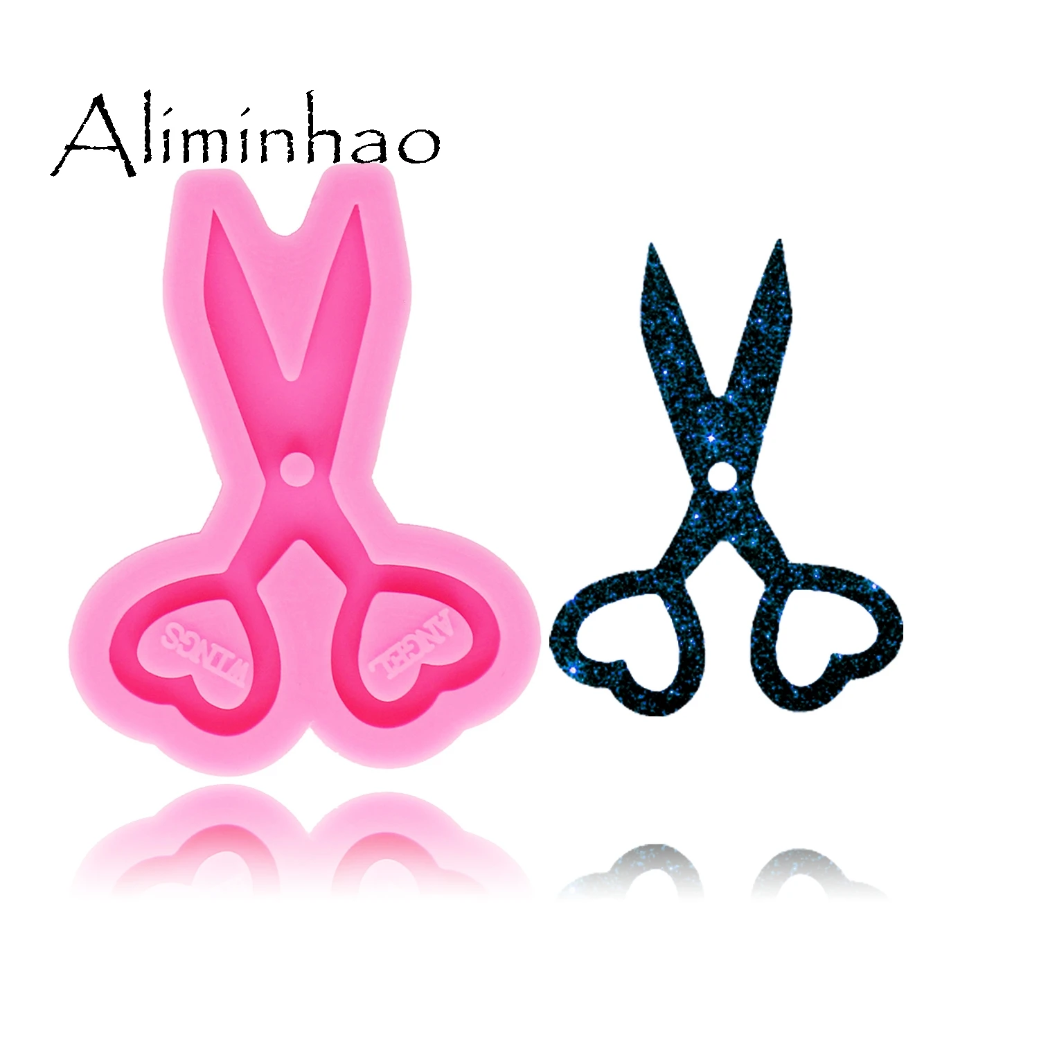 DY0263 Shiny Mini scissors shape mold Silicone Molds DIY epoxy mould keychains Mould