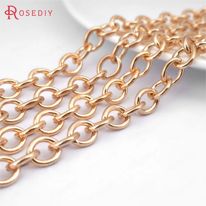 (14584)Width 2.3MM 2.5MM 3MM 3.8MM 4MM 4.5MM 7.5MM 9MM Iron Round Oval Shape Link Chains Necklace Chains Diy Jewelry Findings