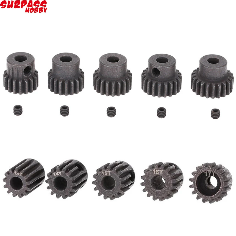 SURPASS HOBBY 32DP 5mm 13T 14T 15T/16T 17T 18T/19T 20T 21T Metal Pinion Motor Gear for 1/10 1/8 RC Buggy Car Monster Truck