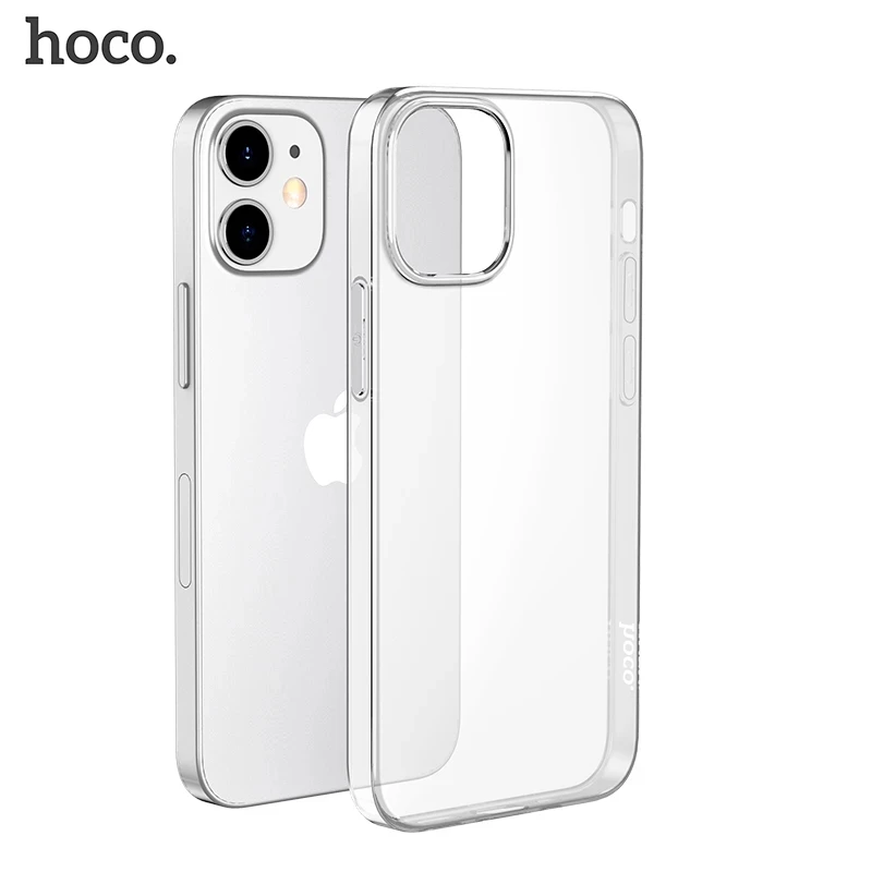 HOCO Original Clear Soft TPU Case for iPhone 12 13 Pro Max Transparent Protective Cover Ultra thin Protection For iPhone 12 mini