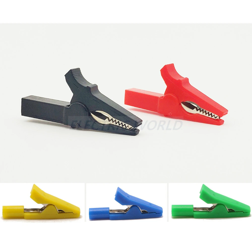 Metal Alligator Clips wire Connector Insulated Crocodile Clip whole insulated clamp testing Clamp Jumper Line