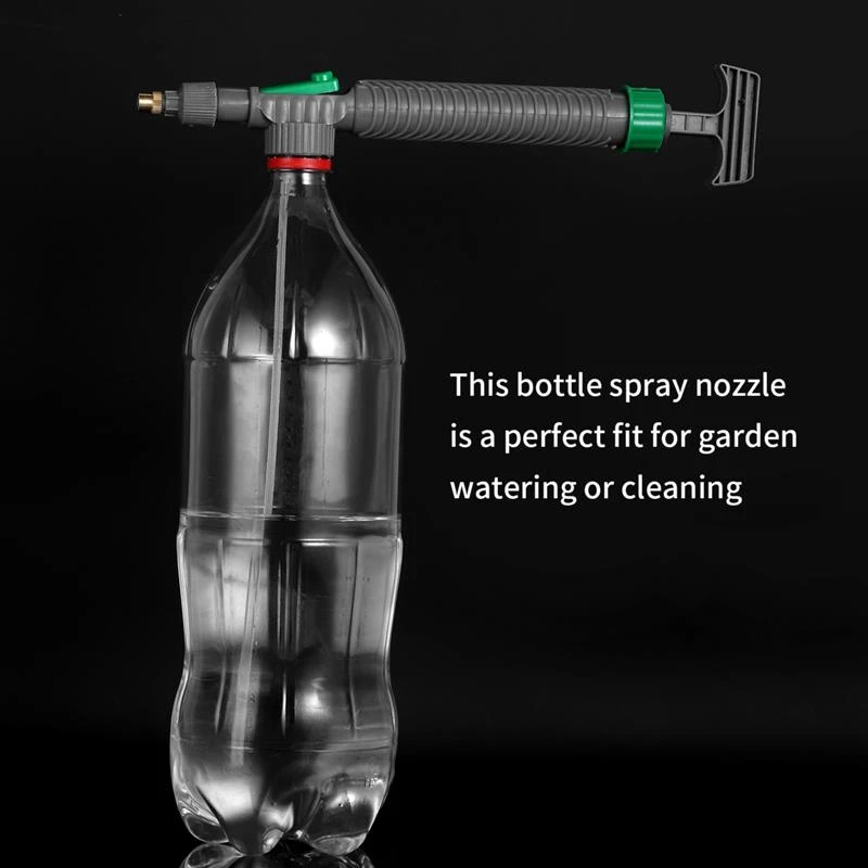 High Pressure Air Pump Manual Sprayer Adjustable Drink Bottle Spray Head Nozzle Garden Watering Tool Garden Irrigation Sprinkler