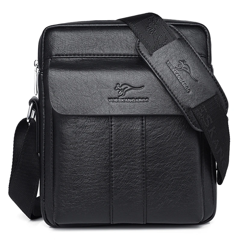 YUESKANGAROO Luxury Brand Vintage Messenger Bag Men Leather Business Shoulder Bags For Man Crossbody Bag Male Handbag 2020 Trend