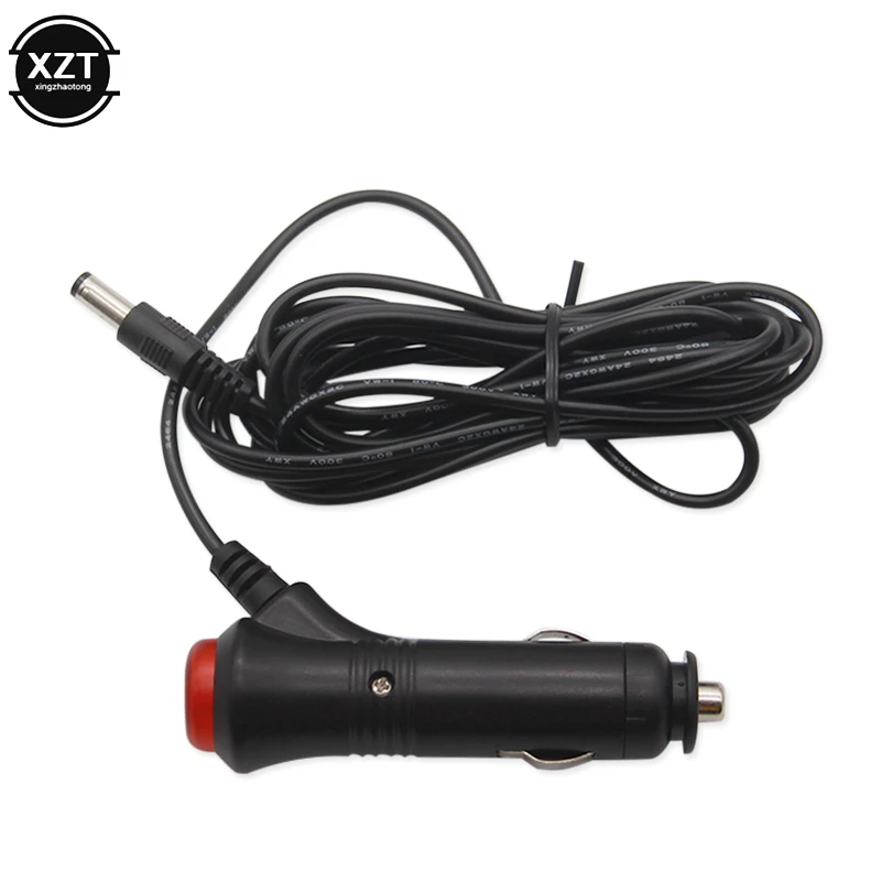 High Quality Copper 3m Car Adapter Charger Cigarette Lighter Plug Power Cord Socket/Plug/Connector LED Switch 12V 24V 5.5mm*2.1m